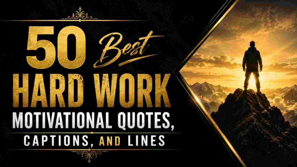 50 Best Hard Work Motivational Quotes, Captions, and Lines