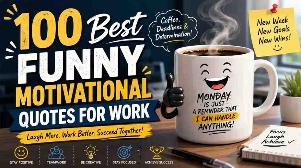100 Best Funny Motivational Quotes for Work | Fun Captions